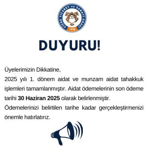 AİDAT ÖDEMELERİ HK